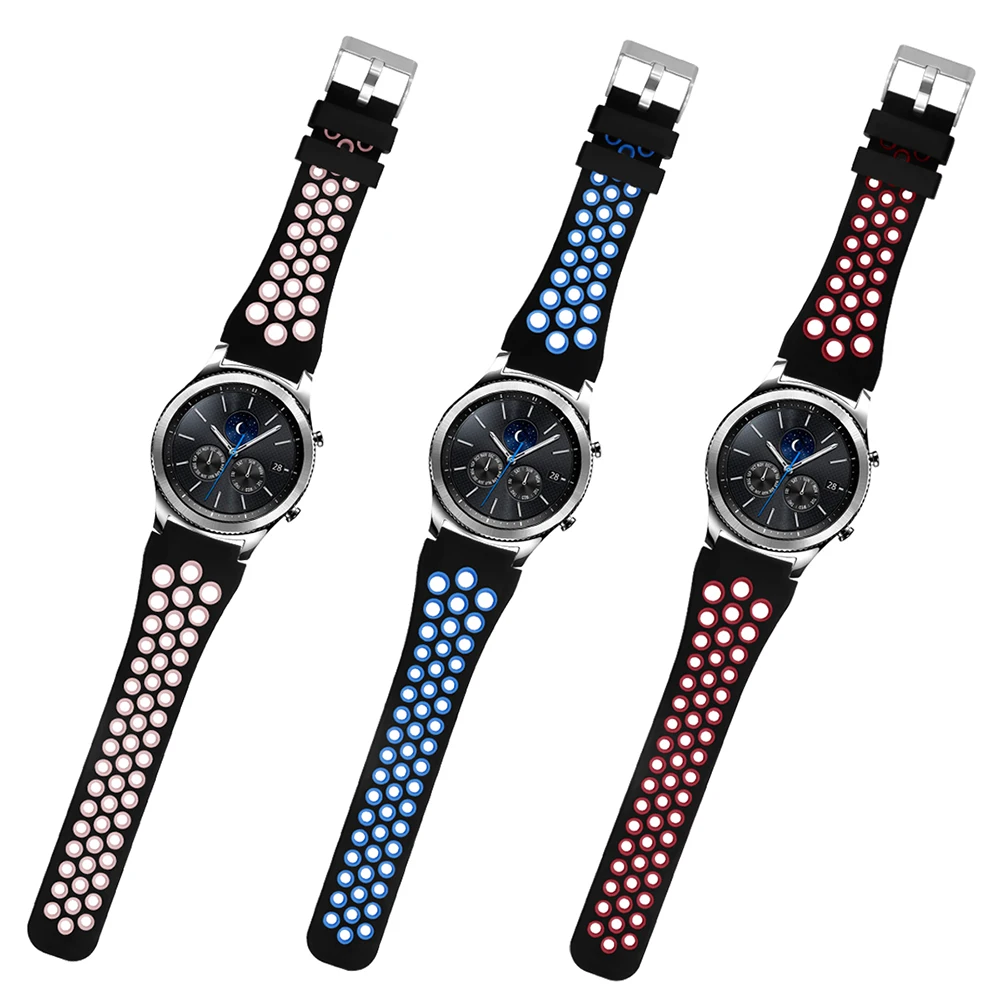 Correa de silicona para Samsung Gear S3 Frontier, pulsera de reloj para Gear S3 Frontier Classic SM-R770, bandas suaves de 22mm