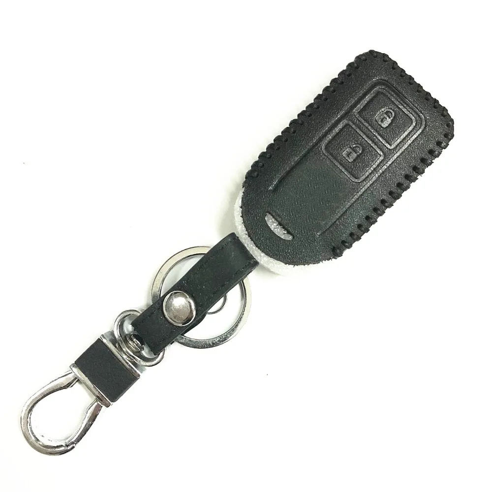 Leather Car Key Case Cover For Toyota C-HR Matrix Mirai FUN  WAY AURIS JPN Taxi AVALON Century Rush Fortuner Harrier SEQUOIA