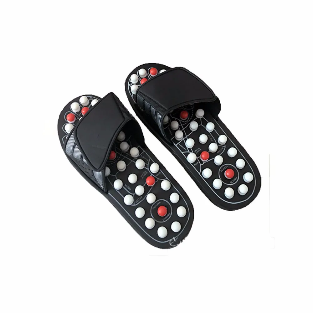 Foot Massage Slipper Foot Care Massager Rotating Acupuncture Height Adjustable Foot Relax Massager Shoe Sandal Reflex Slippers