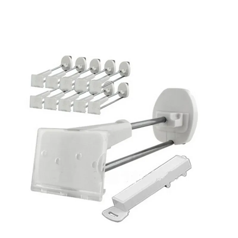 (50 Pcs/Pack ) White Color 150mm Length Slatwall Magnetic Key Lockpick Security Display Hanger Hook For Phone Retail Store