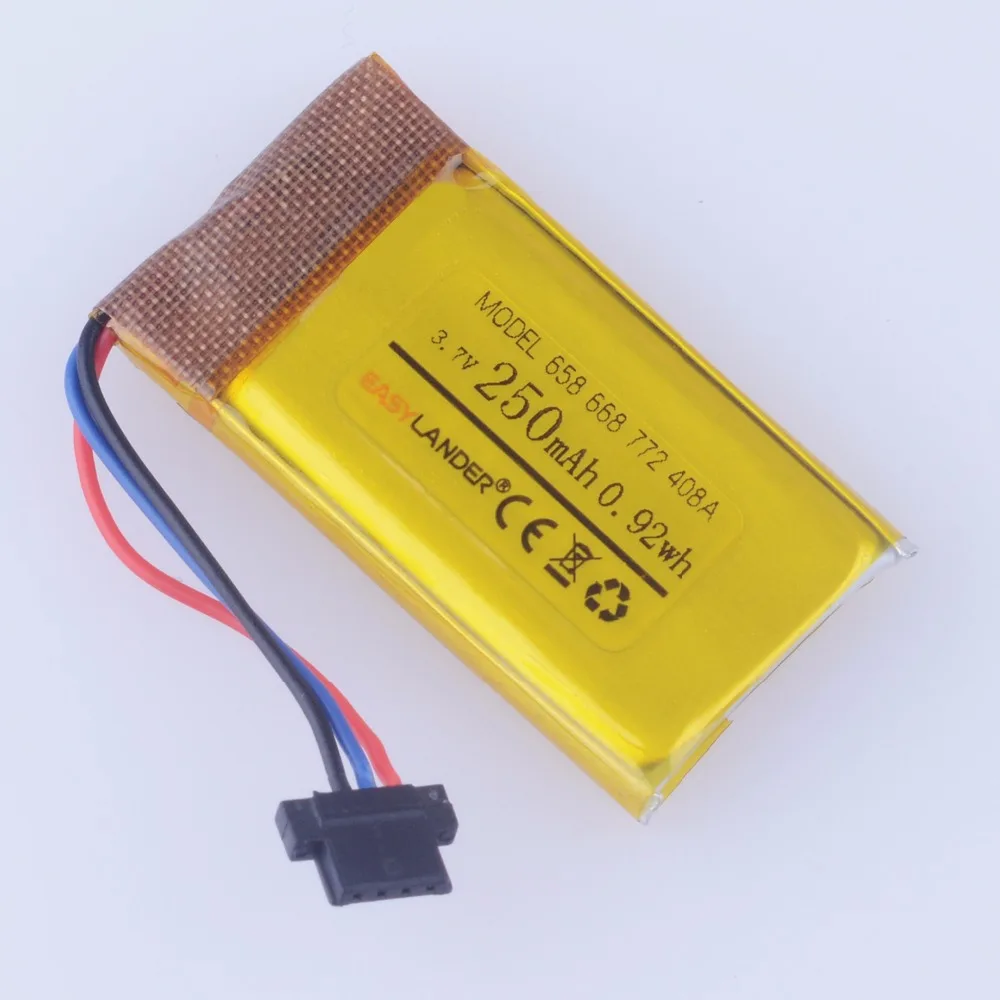 Driving recorder  3.7V 250mAh Rechargeable li Polymer battery For DVR MIO mivue 368A 526 528 536 568 408A 518 538 608 688 772