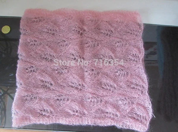 40cm x 80cm Leaf Pattern Mohair Wrap Photography Props Crochet Newborn Swaddle Knit Wrap Baby Posing Layer Fabric Stuffer