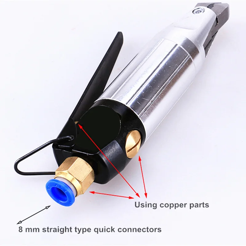 Micro Pneumatic Scissors Air Power Shear Wind Cutter Plastic Cutting Tool for Workshop Electronic Component Pin Metal Wire Etc