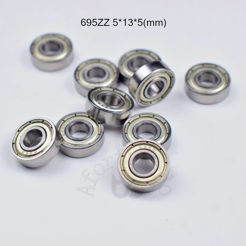 695ZZ W5 5*13*5(mm) Bearing 10pcs free shipping chrome steel Metal Sealed High speed Mechanical equipment parts