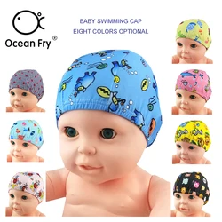 2pcs Baby Newborn Cute Swimming Caps 0-6Y Infant Cartoon Printed Swimming Hats Bathing Waterproof Caps For Children Boys Girls