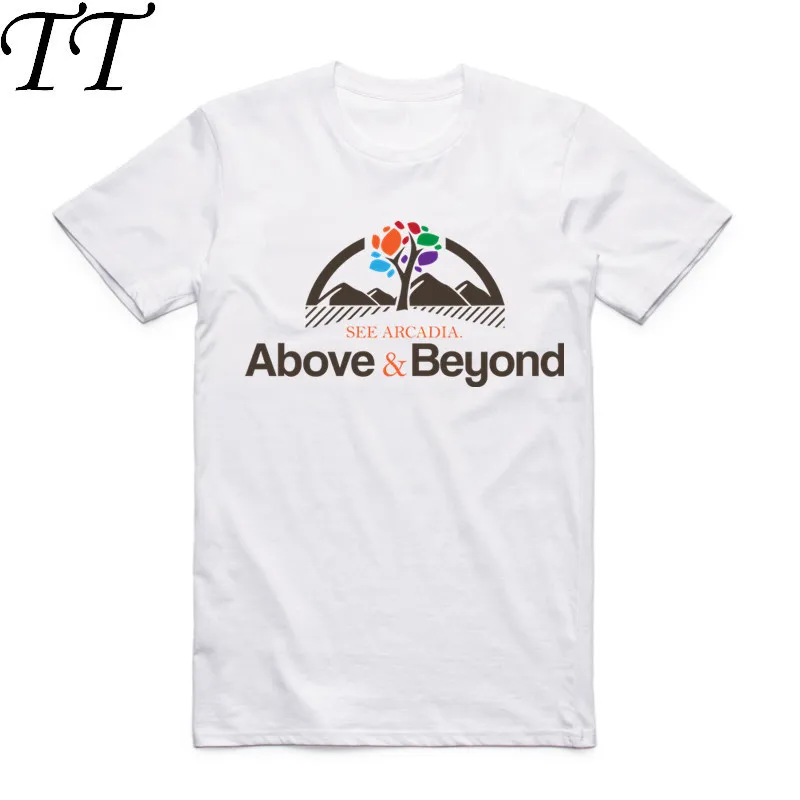 2019 Fashion Men Print Above & Beyond Design T-shirt O-Neck Short Sleeves Summer Dj Trance Music Hipster Cool Streetwear Top Tee