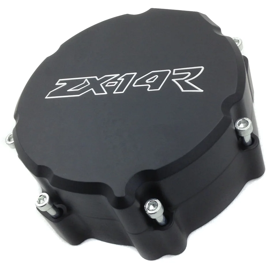 For 2006-2014 Kawasaki ZX14R ZZR1400 2007 08 09 10 11 12 2013 See through Engine Stator cover Left side Motorcycle Bike Chrome