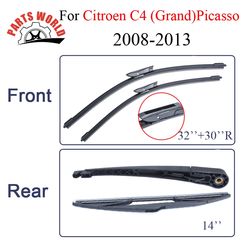 

Car Windscreen Front and Rear Wiper Arm And Blade For Citroen C4 (Grand) Picasso 2008-2013 Windshield Brush Car Accessories