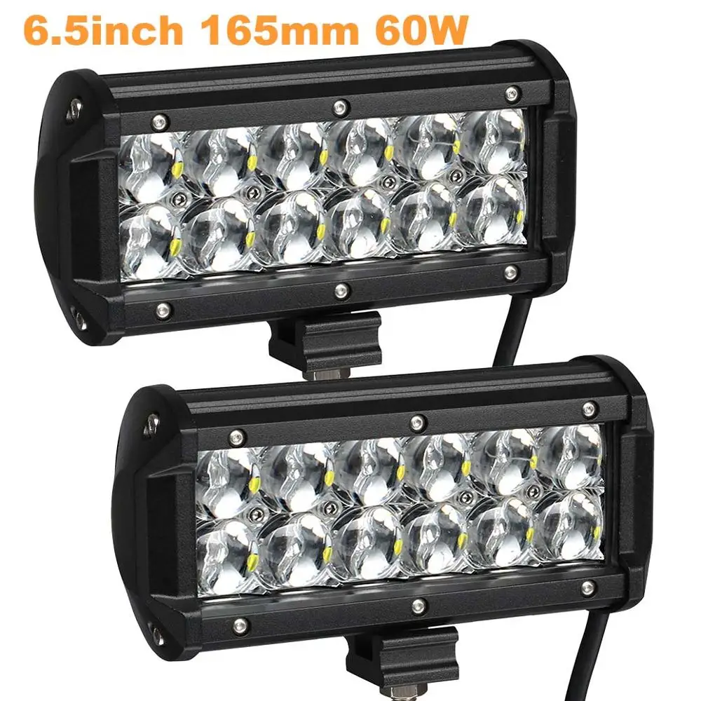 Weketory 4 6.5 9.3 12 17 Inch 30W 60W 90W 120W 180W 5D LED-werklampbalk voor auto Boot Off Road 4WD Truck Auto SUV ATV 12V 24V