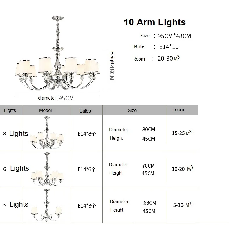 Chrome Modern Chandelier Lights For Living Room Bedroom Led Lighting Fixture Crystal Lamp E14 Led Lighting