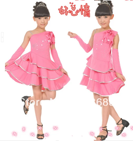 Kind Dans Kleding Kinderen Meisjes Latin Dance Kleding Ongelijke Dans Jurk Dans Kostuums