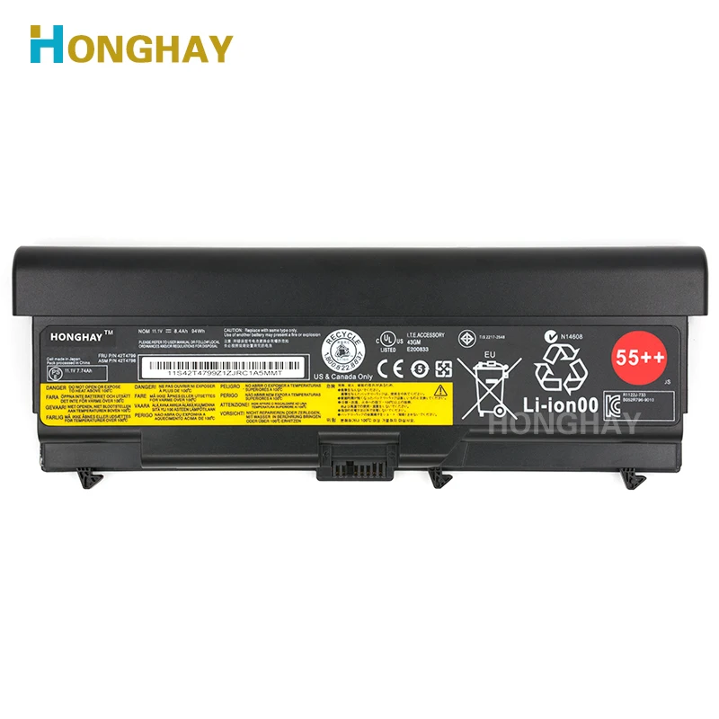 

Honghay Laptop battery for LENOVO ThinkPad E40 E50 E420 E520 SL410 SL510 T410 T510 T420 T520 W510 W520 L410 L420 L510 L520