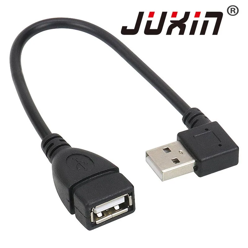 USB adapter extension transit cable USB cable male to female data extension cable 30CM100cm USB male to female cable Ltype elbo