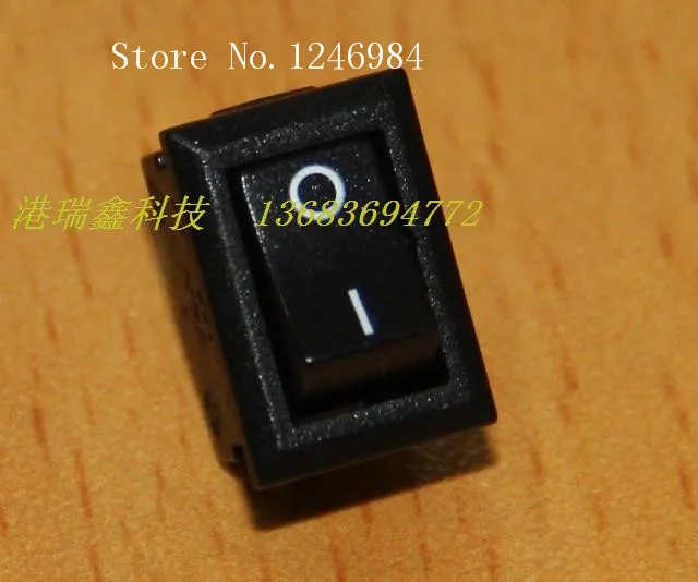 [SA]Ultra-small power switch -Taiwan group LIGHT Rocker Black Single Rocker Switch legs MRA--100PCS/LOT