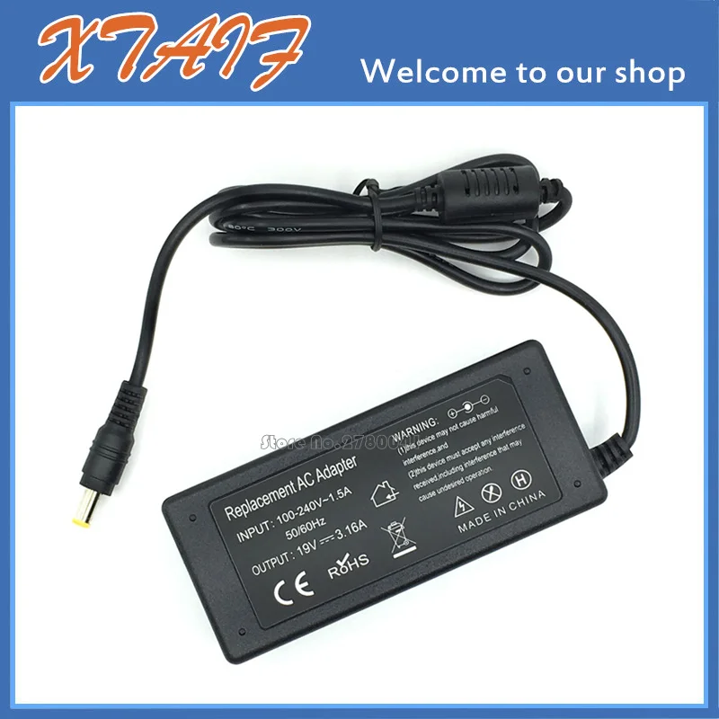 19v 3.16a ac/dc adaptador de alimentação para laptop para samsung r429 rv411 r428 rv415 rv420 rv515 r540 r510 r522 r530 carregador de notebook