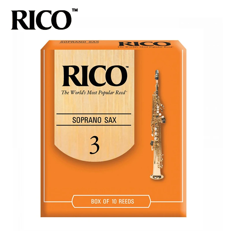 

RICO Soprano Saxophone Reeds Strength 2.5#, 3# Yellow Box of 10 [Free shipping]