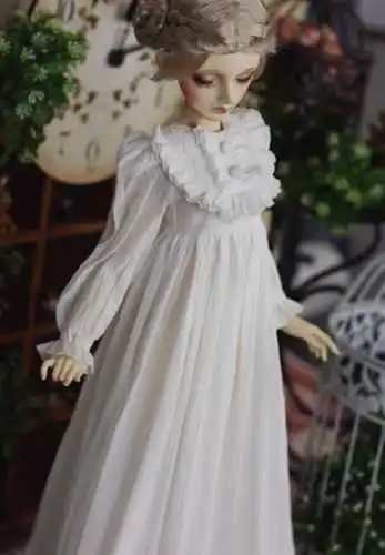 Accept custom NEW Retro Classics White Nightwear Long skirt 1/3 1/4 BJD SD SD13 SD16 SDGR Girl MSD IP Doll Clothes