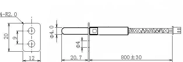 2PCS/LOT Oven temperature sensor (0-300, NTC)