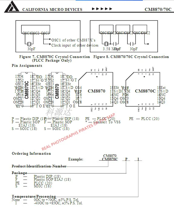 5 ชิ้น/ล็อต CM8870CSI SOP18 CM8870 ในสต็อก