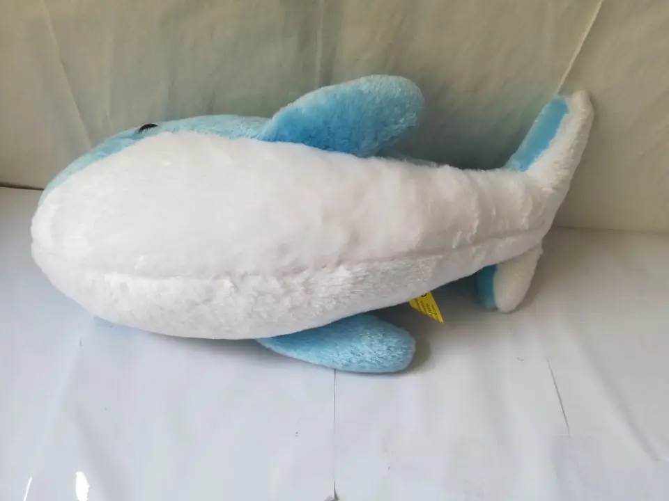 파란색 만화 펭귄 약 45cm 플러시 장난감 부드러운 인형 던지기 베개 장난감 생일 선물 w1405