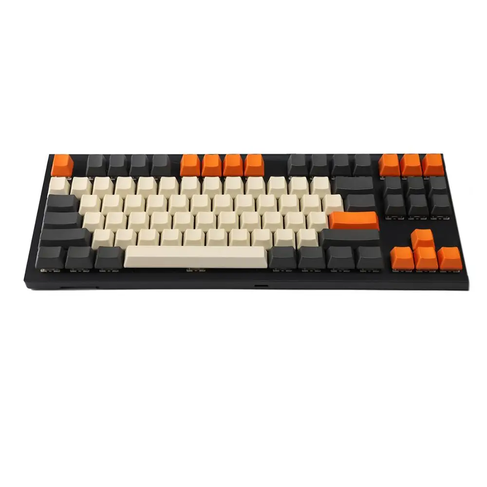 YMDK Carbon 61 87 104 Top Print Blank Keyset Thick PBT OEM Profile Keycaps Suitable For MX Mechanical Keyboard