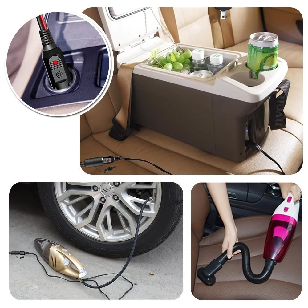 12-24V 4FT Car Cigarette Lighter Male Plug to DC 5.5mm x 2.1mm / 4.0mm x1.7mm Connector Cord for Portable DVD Player,Car,Truck