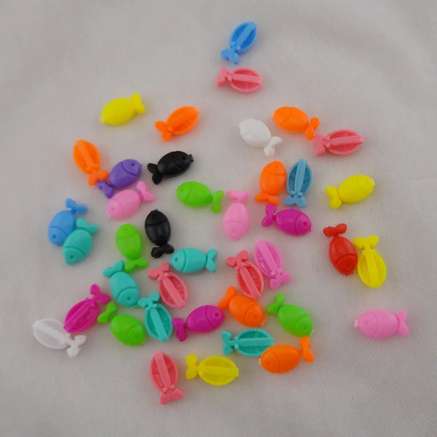 100PCS 1.2cm*2.3cm Chunky Fish Plastic Side Hairpins Sunflower Hair Clips for Kids Hair Accessories Frog Hair Barrettes