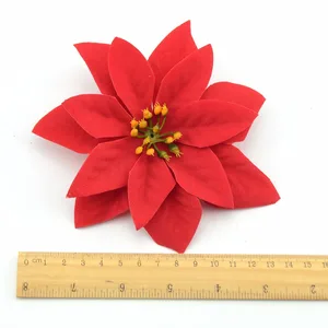 Great Artificial Rose Flower Heads for home, flannel, silk flowers, scrapbooking, diy Christmas tree, wedding, 14cm, 10pcs 10 Main Sales Giant Flower - №7