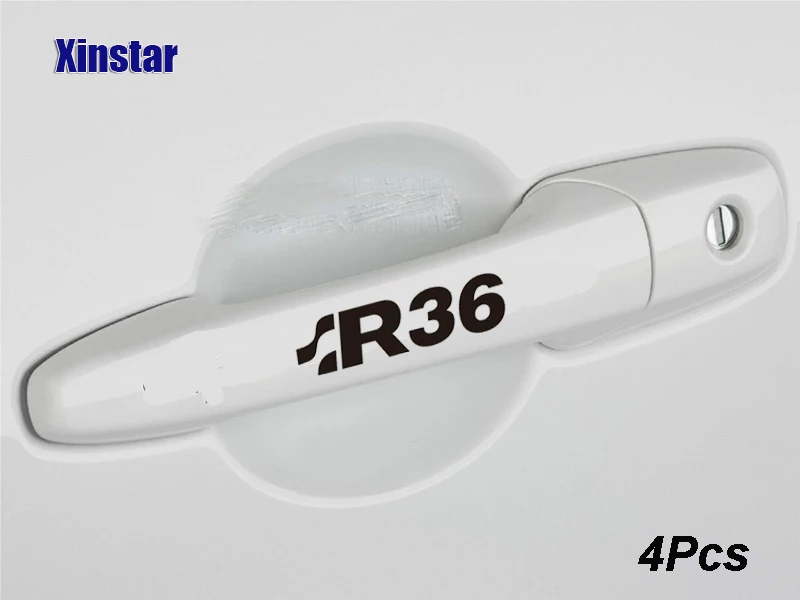 4pcs Car Door Handle Sticker For Volkswagen R32 R36