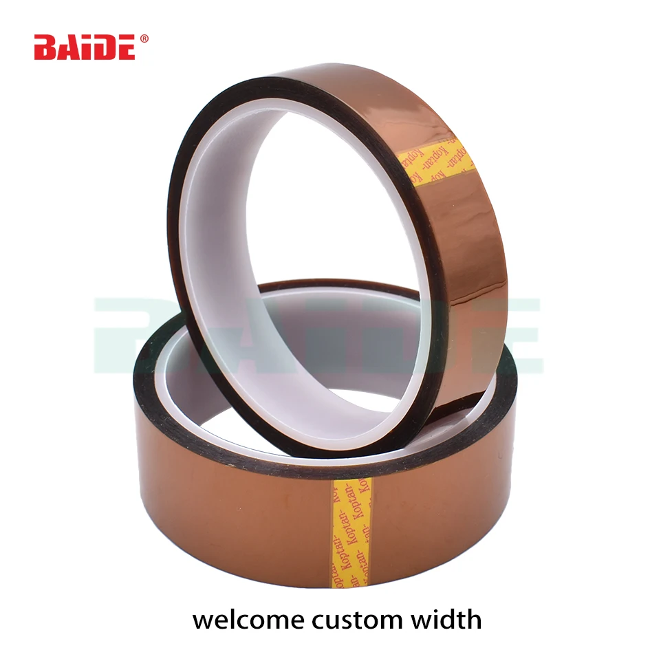 

High Quality 8 9 10mm 12 15 20 25 30 100 mm Heat Resistant Polyimide Tape High Temperature Adhesive Insulation Koptan Tape Glue