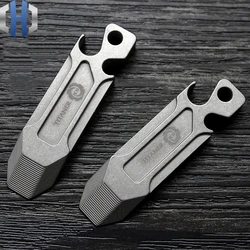 Titanium Alloy EDC Crowbar Keychain Pendant Screwdriver Gadget Bottle Opener