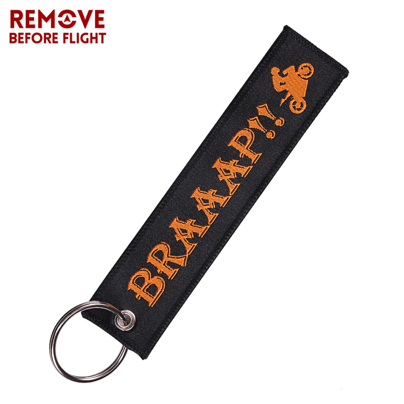 

1PC Motorcycle Keychain Car Accessories Woven BRAAAP Key Chain for Keys Key Ring llaveros FOBS OEM ATV READY TO RACE Key Ring