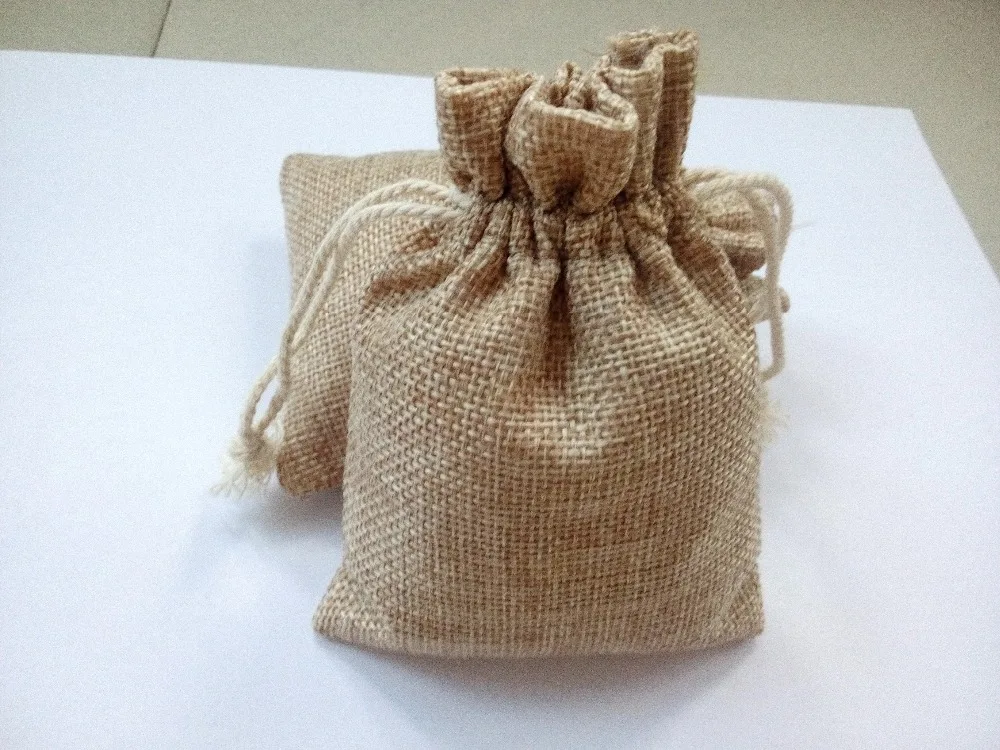 20*30 1000pcs Vintage Style handmade Jute Sacks Drawstring gift bags for jewelry/wedding/christmas Packaging Linen pouch Bags