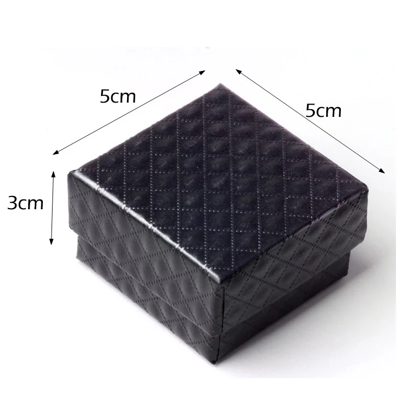 10pcs Square Jewelry Box Earrings Rings Boxes Gift Display Black Red Jewellery Organizer Factory Price Wholesale