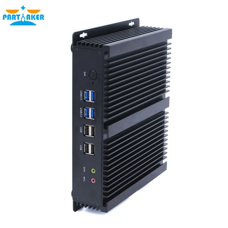 Imagem -03 - Fanless Mini pc Barebone i7 5500u i5 4200u i3 5005u Windows 10 Robusto Computador Industrial Lan Hdmi com Nettop