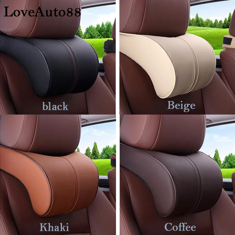 For Toyota RAV4 RAV-4 2019 2020 2021 2022 PU Leather Auto Car Neck Pillow Memory Foam Pillow Neck Rest Seat Headrest Cushion Pad