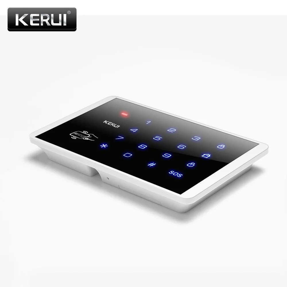 KERUI-RFID Touch Teclado, Sistema de Alarme, Controle de Acesso contra Roubo, Senha Sem Fio, K16, PSTN, GSM, 433MHz, ASK