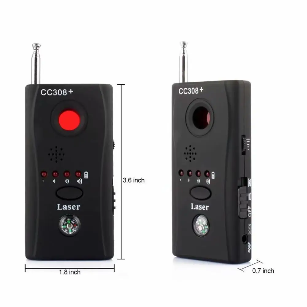 Bug Detector CC308 Wireless Camera Detector Signal GSM Device Finder Privacy Protect Security