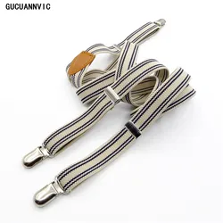 Vintage Striped Men's Suspenders 2cm Wide Casual Men's Trousers Suspenders Fashion Adjustable Suspenders Women's Trousers Unisex