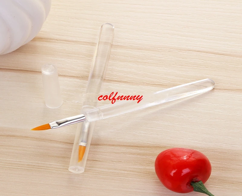 100pcs/lot Fast Shipping Newly Transparent Clear Handled Eyeliner Lip Eye Liner Makeup Brushes Tool Brushes for Makeup