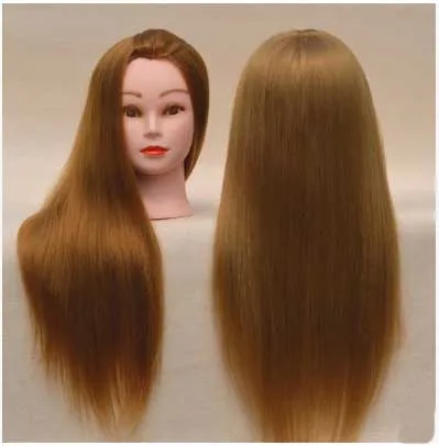 Free Shipping!! Best Golden Training Head Hairdressers Head With Wig New Hairdresser Head Mannequin