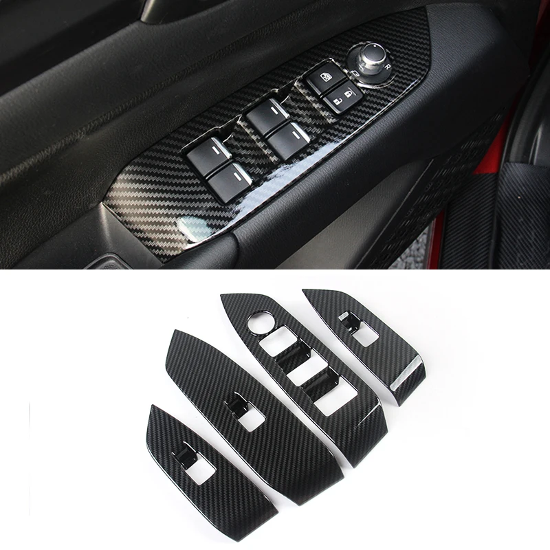 

ABS Carbon fibre For MAZDA CX-5 2017-2020 Accessories LHD Door Window glass Lift Control Switch Panel cover Trim Car Styling