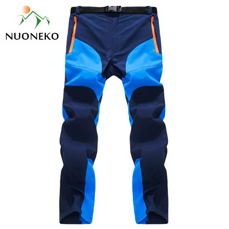 NUONEKO New Mens Summer Quick Dry Hiking Pants Men Outdoor Sports Breathable Trekking Trousers Mens Mountain Climbing Pants PN14