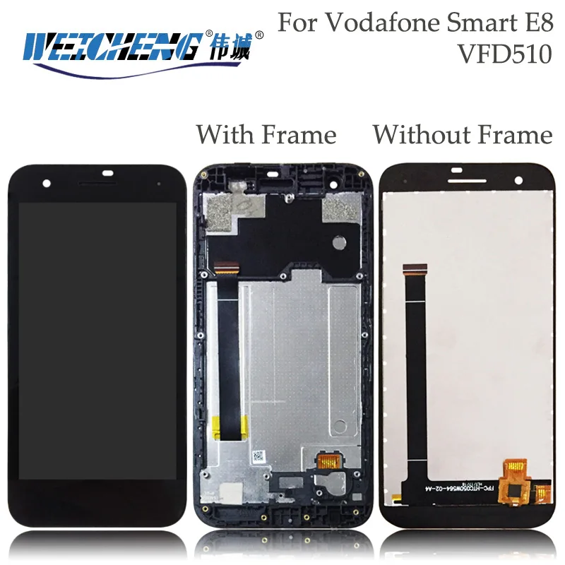 

For Vodafone Smart E8 VFD510 VFD 510 VF510 LCD Display+Touch Screen Assembly With Frame for VFD510 Lcd display+free tools