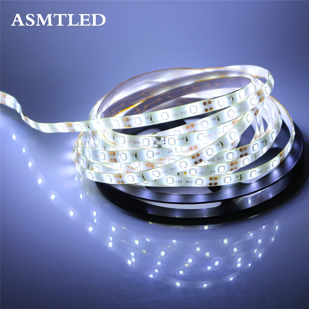 ASMTLED 1m 2m 3m 4m 5m SMD2835 Flexible LED Strip light 60leds/m ip20/ip65 Waterproof 12V Fita Diode Led Tape Ribbon Lamp light