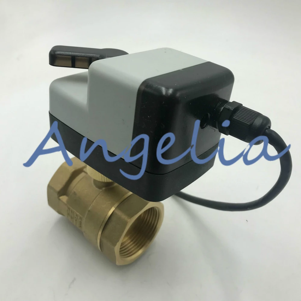 

AC110-220V (Universal) G11/4" BSP DN32 Brass 2 Way Manual and Automatic Motorized Ball Valve Electrical Actuator Normally Open