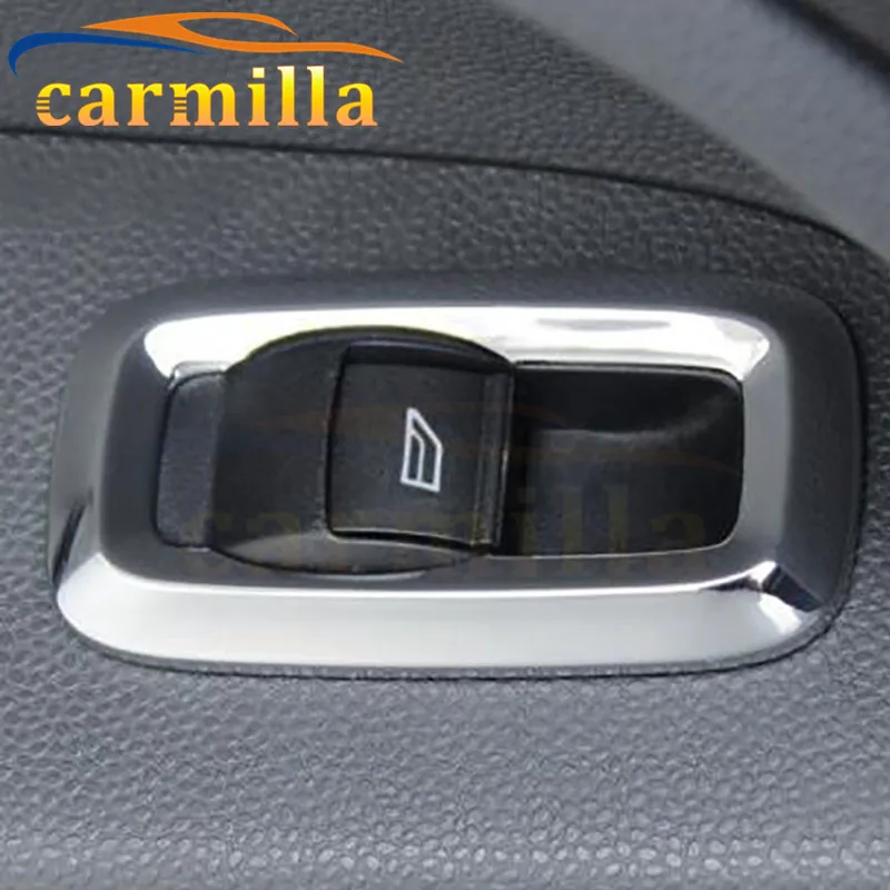 Carmilla ABS Chrome Trim Window Lifter Switch Decoration Refires Regulator Panel Cover for Ford Ecosport Fiesta Car Accessories