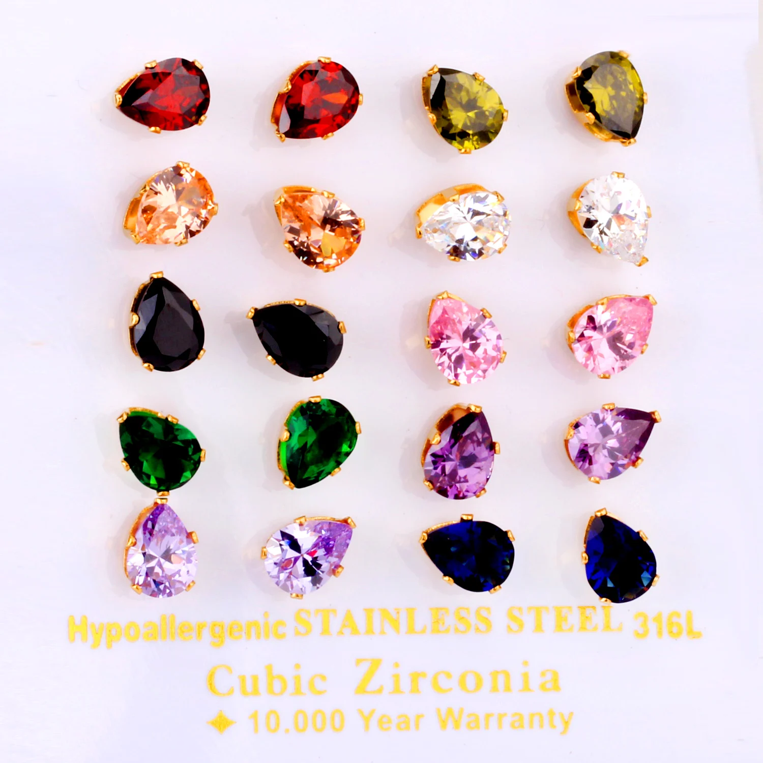 LUXUKISSKIDS-Pendientes de Navidad para Mujer, aretes de corazón de acero inoxidable de CZ, joyería de moda, Pendientes para Mujer oorbellen bricos