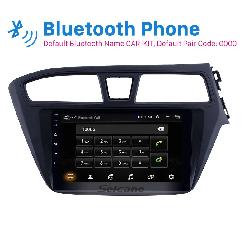 Seicane Android 8.1 2DIN Car Head Unit Radio Audio GPS Multimedia Player For Hyundai i20 2014 2015 2016 2017 Right Hand Drive