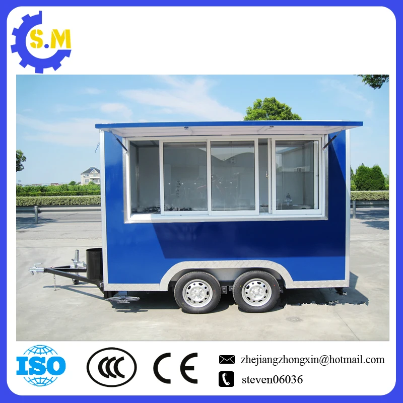 factory supplier mobile fast food cart manufacture cart popsicle ice cream semi car trailer truck